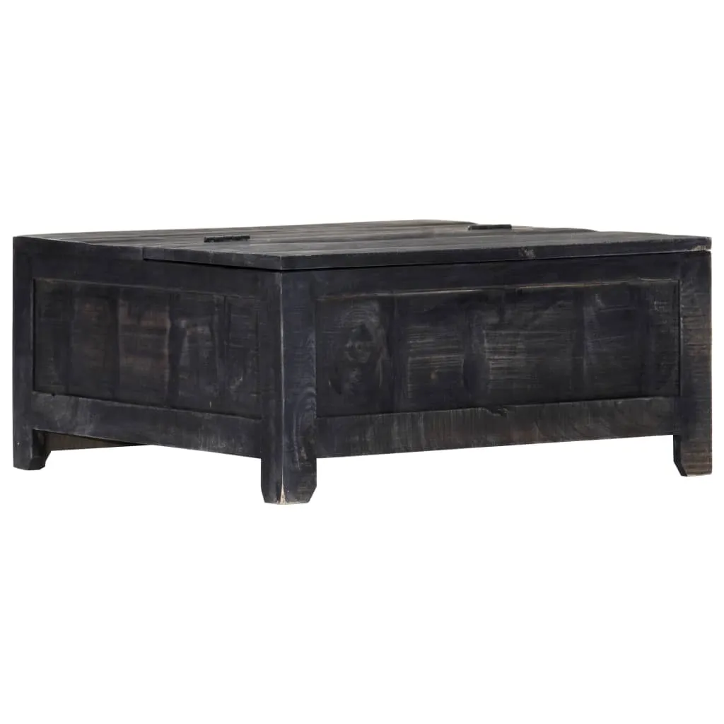 vidaXL Coffee Table Black 65x65x30 cm Solid Mango Wood