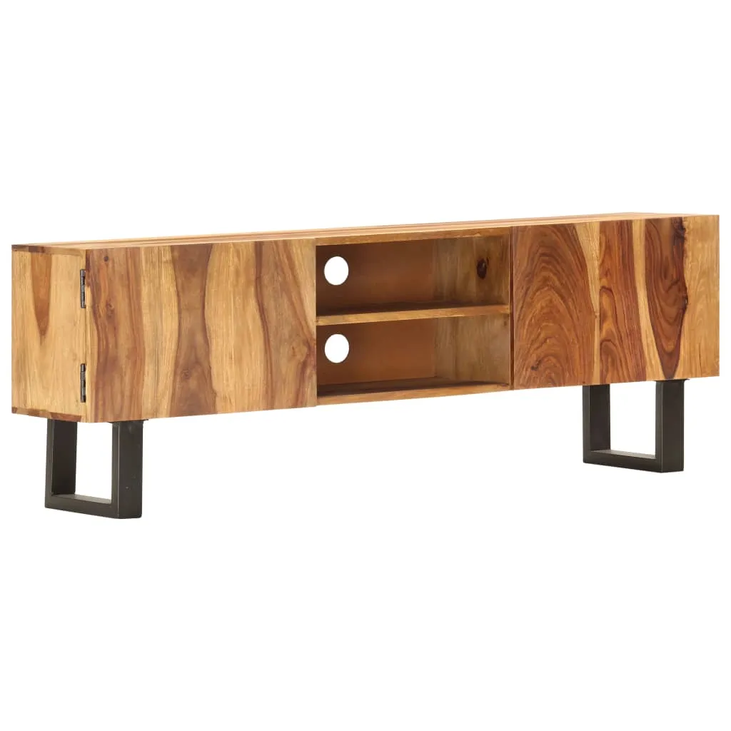 vidaXL TV Cabinet 130x30x47 cm Solid Acacia Wood