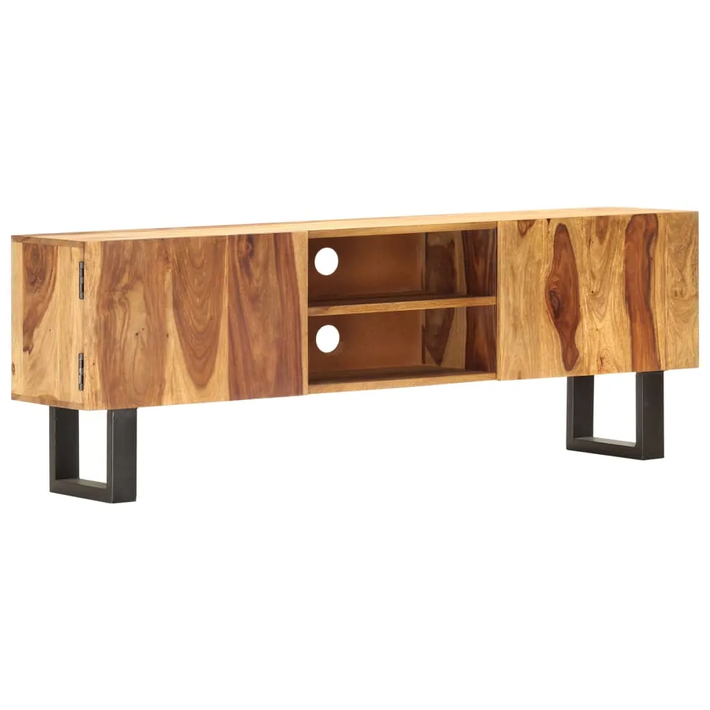 vidaXL TV Cabinet 130x30x47 cm Solid Acacia Wood