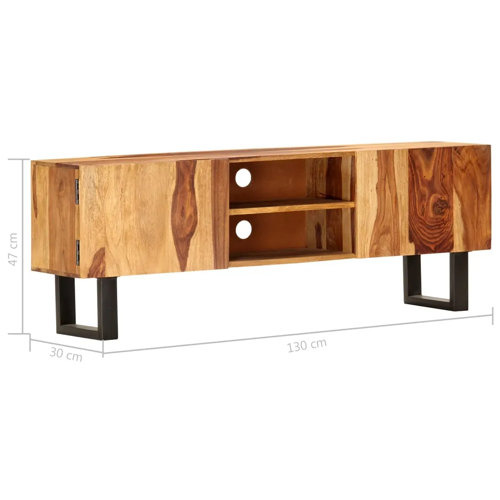 vidaXL TV Cabinet 130x30x47 cm Solid Acacia Wood