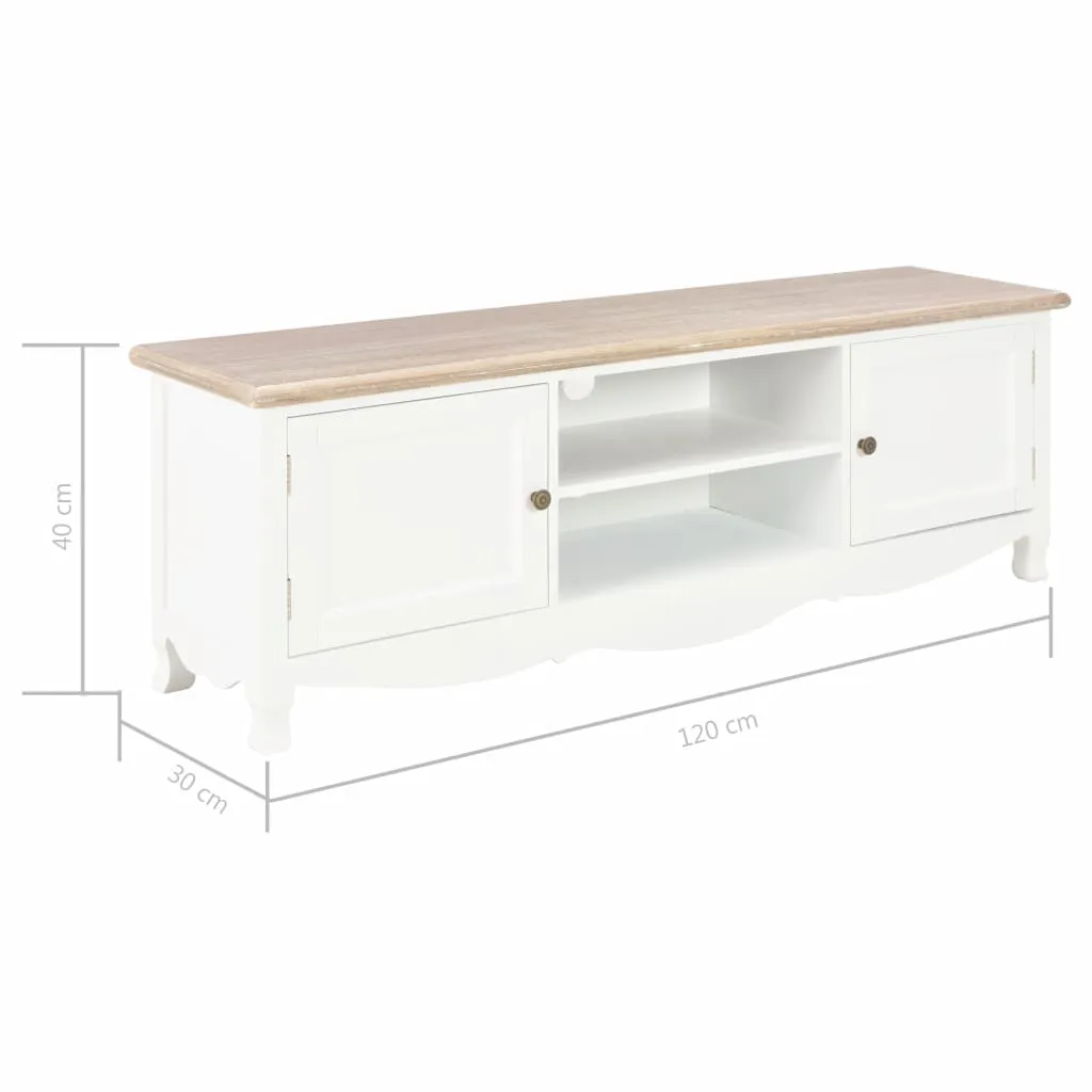 vidaXL TV Cabinet White 120x30x40 cm Wood