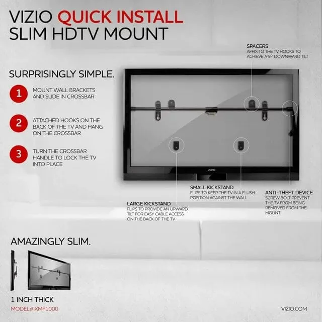 VIZIO XMF1000 Wall Mount for Flat Panel Display