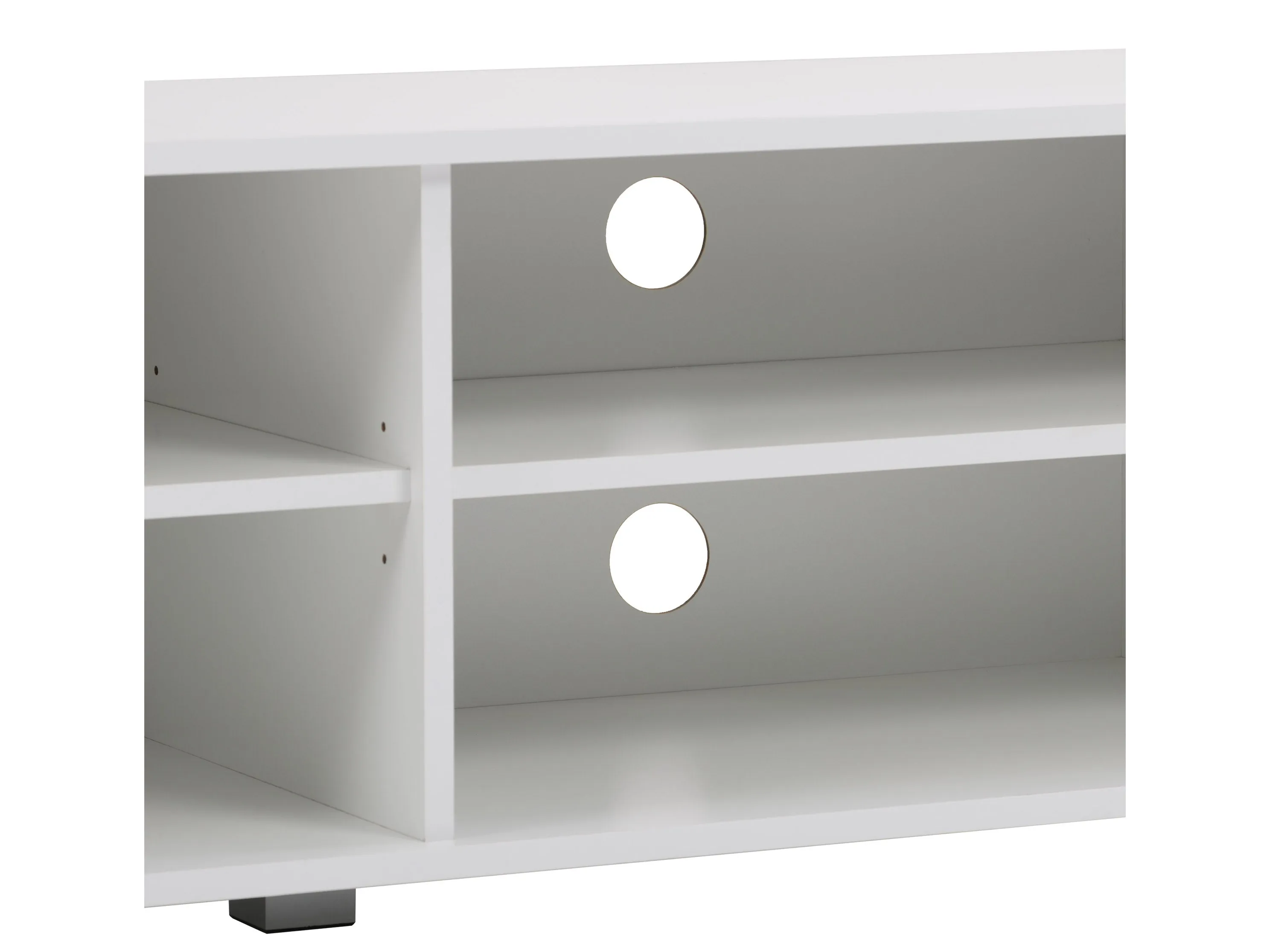 White Modern TV Stand, TVs up to 85"