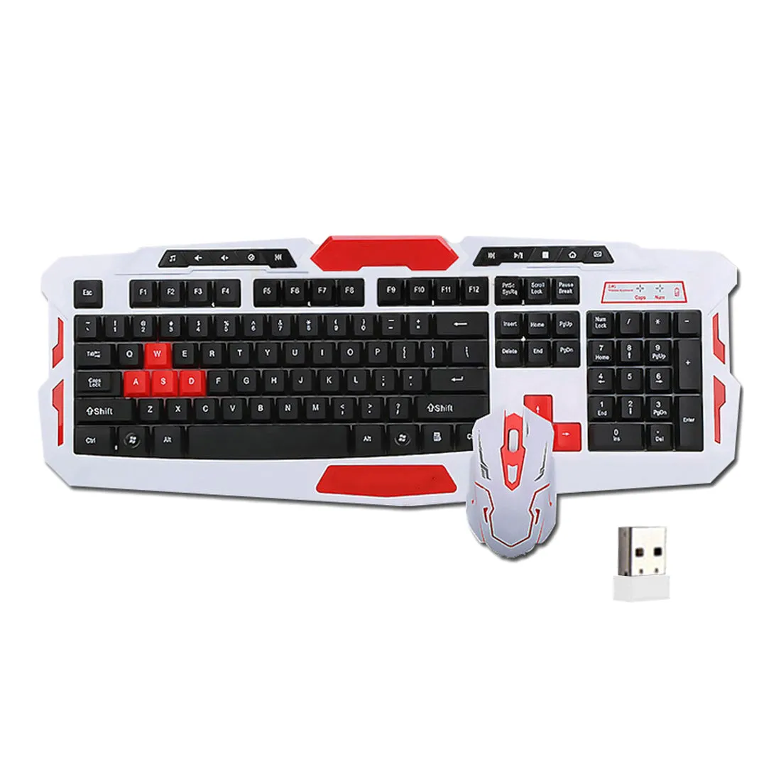 Wireless Keyboard Mouse Set USB 2.4Ghz 1600DPI Gaming Gamer Mice Multimedia Waterproof for Computer PC desktop