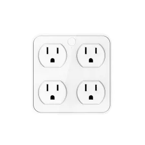 Wireless Wall Tap Smart Plug, Surge Protector, 4 Outlet Extender with 4 USB Charging Ports, Compatible with Alexa Google Assistant, no Hub Required (4 Outlets,4 USB Ports),ETL Certified